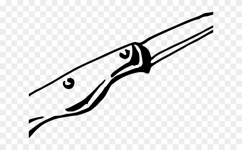 Drawn Knife Line Art - Clip Art #548098