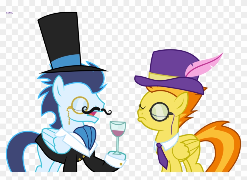 Xebck, Classy, Clothes, Cufflinks, Cuffs , Drink, Eyes - My Little Pony Friendship Is Magic Bowler Hat #548191