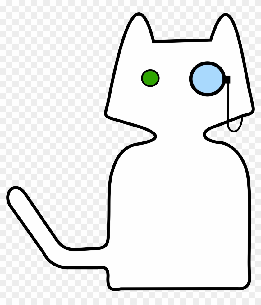 Cat Monocle Big By Phlynthe Cat Monocle Big By Phlynthe - Cartoon #548200