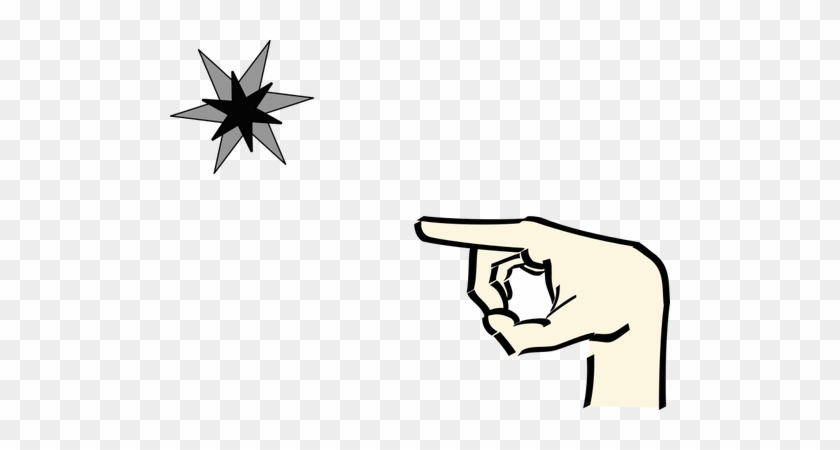 Finger Pointing To Color Star Clipart - Last Fuck I Gave #548264