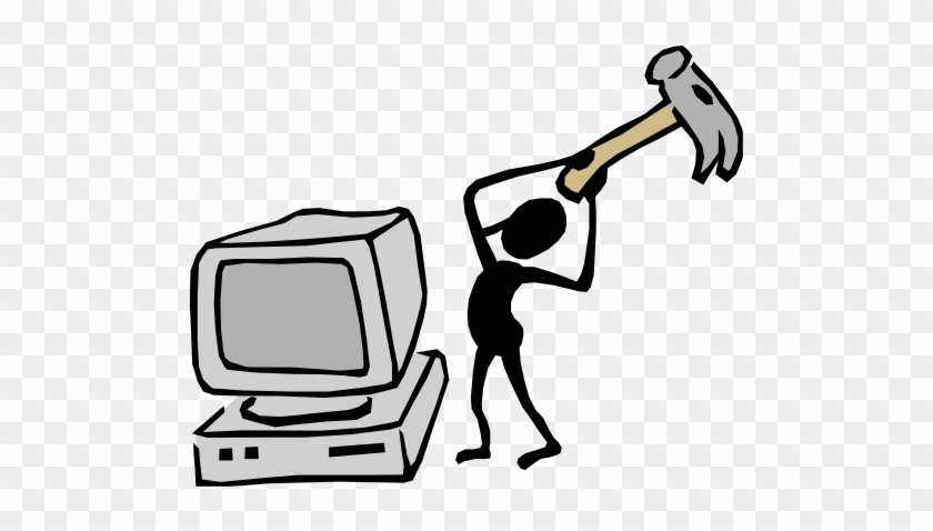 Ucsc It Services Offers Secure Disposal And Destruction - Stick Figure With Hammer #548453