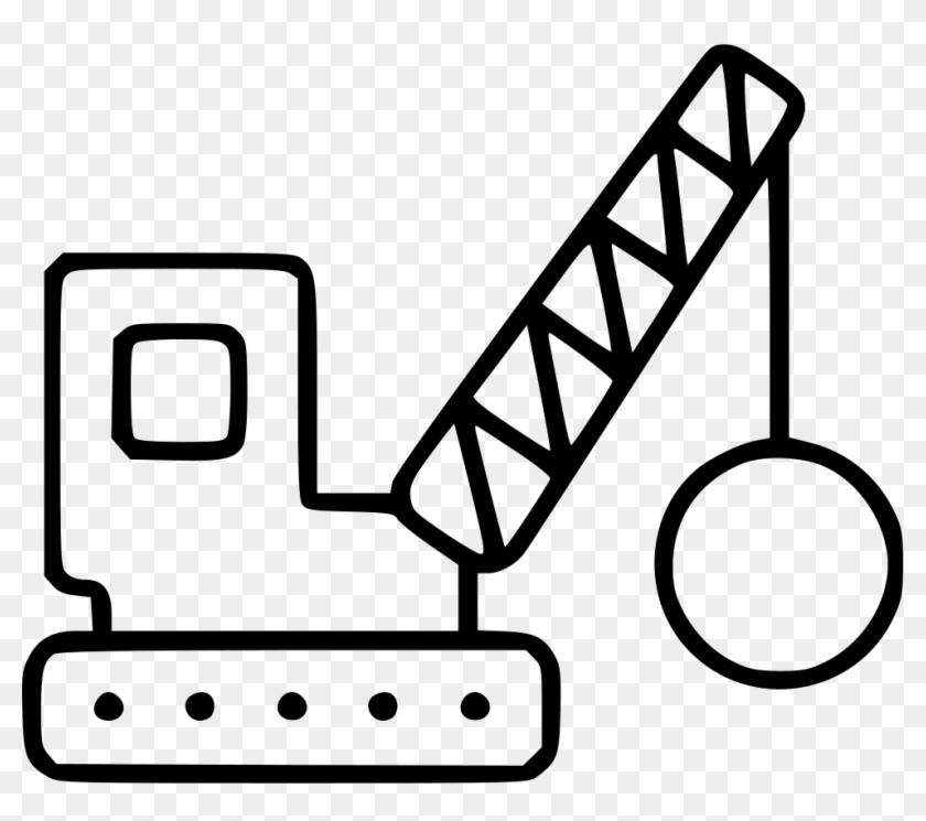 Demolition Crane Destroy Ruin Breakdown Heavy Logistics - Demolition Icon Png #548456