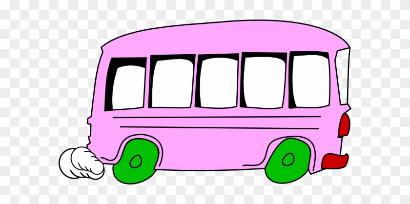 Pink Bus Clip Art - Autobus Kreslený #548557