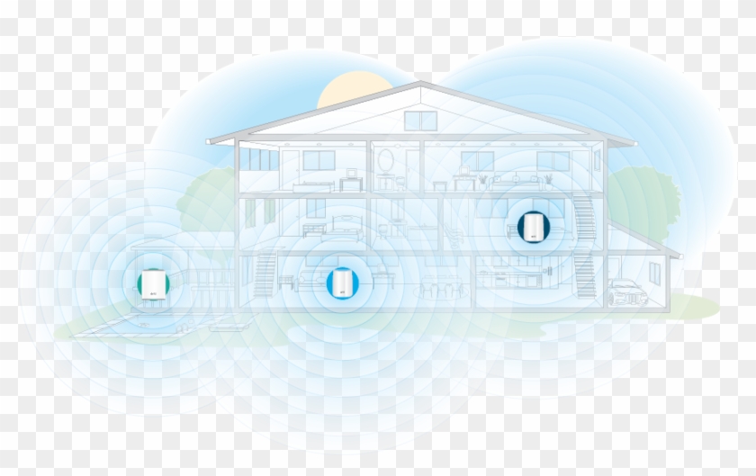 A Cutaway Illustration Of A Two-story House With A - Arch #548609