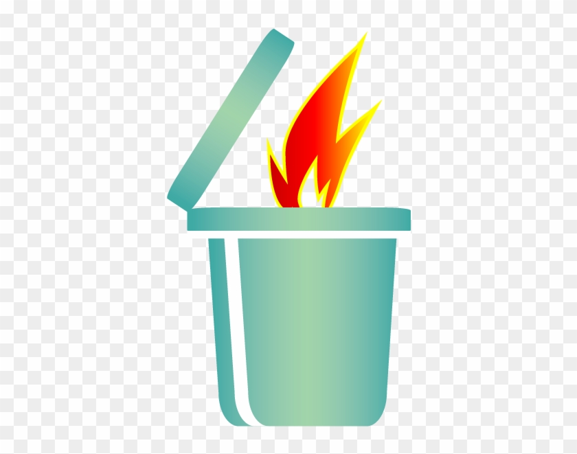 Trash Fire Depicting Way People Destroy Log Files - Illustration #548691