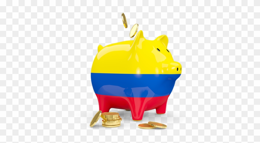 Illustration Of Flag Of Colombia - Piggy Bank #548729