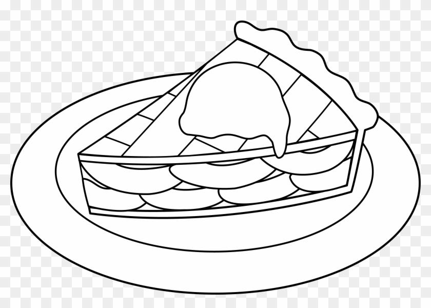 Pie And Ice Cream Clipart - Drawing Of A Apple Pie #548754