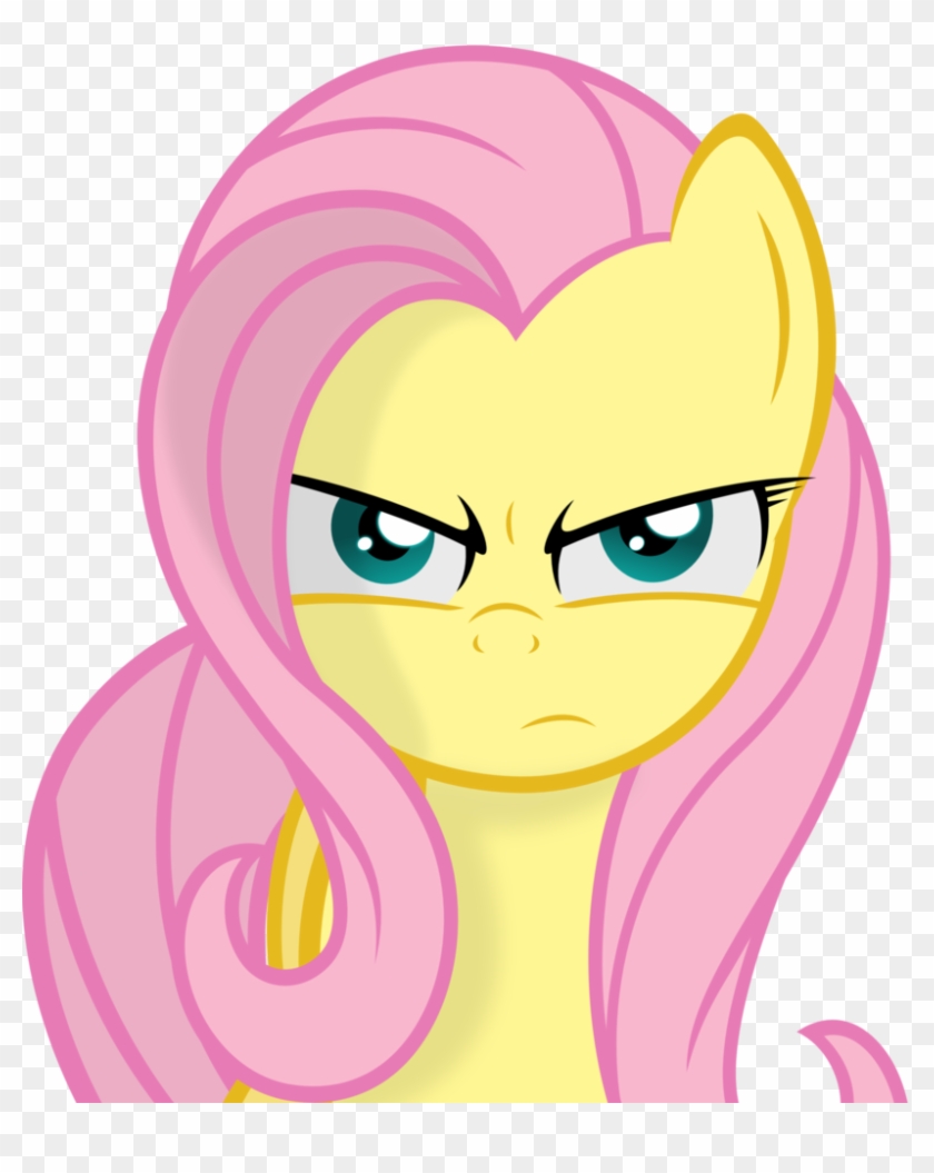 Serious Face Clipart - Mlp Fluttershy Face #548910