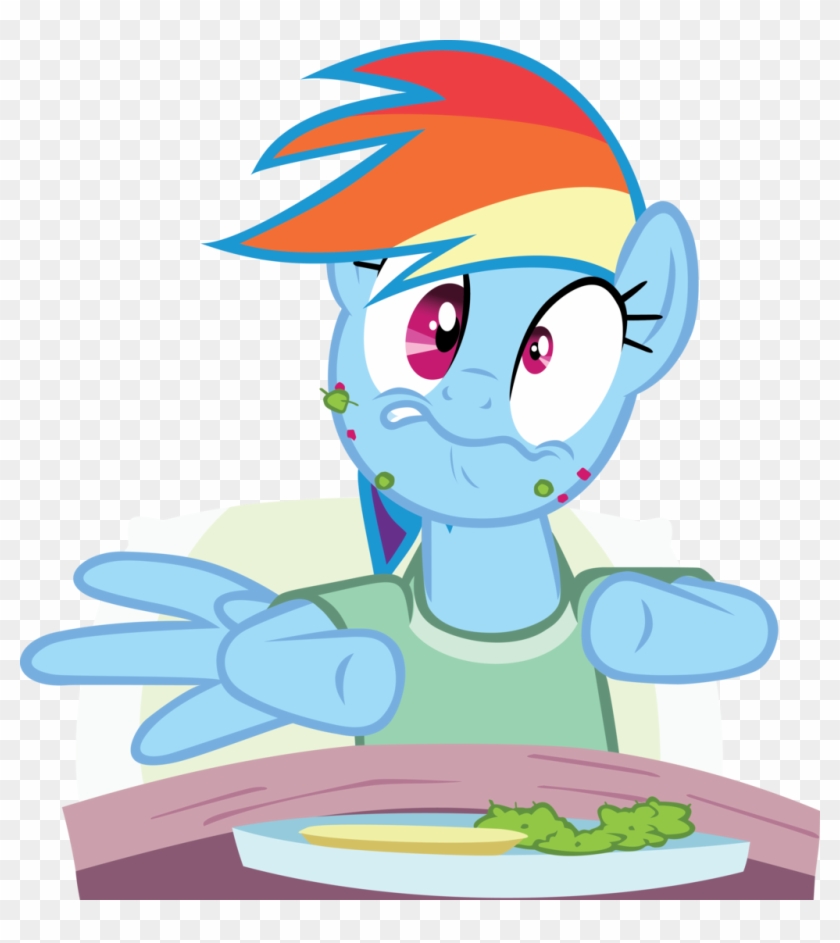 Rainbow Dash Swallowing Disgusting Foo - Food #549089