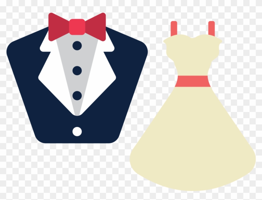 Wedding Dress Suit Clip Art - Suit And Dress Cartoon #549102