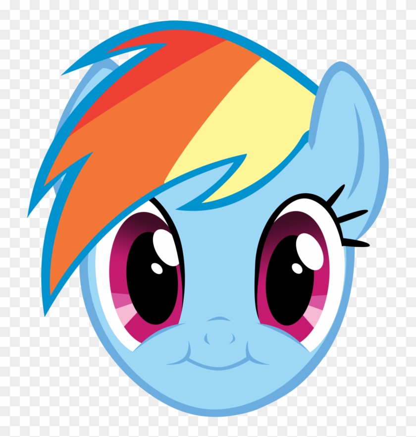 Rainbow Dash Cute Face Vector By Esipode - My Little Pony Face #549105