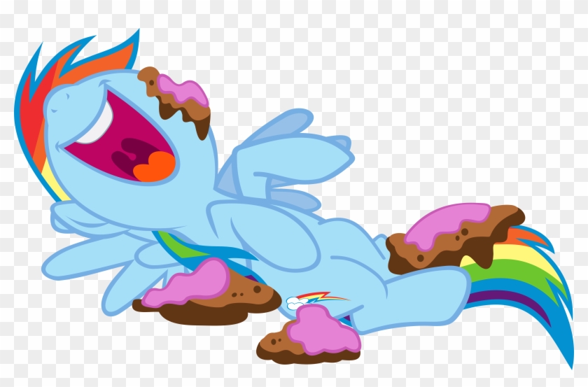 Caked-up Rainbow Dash By Ahkreem - Rainbow Dash Eating Cake #549183