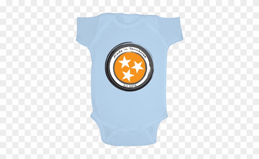 Made In Tennessee 2016 Orange Infant Light Blue Onesie - Flag Of Tennessee #549189