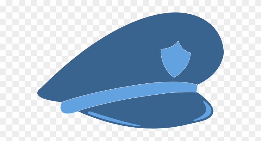 Police Hat Blue Clip Art At Clker - Police Cap Clipart #549281