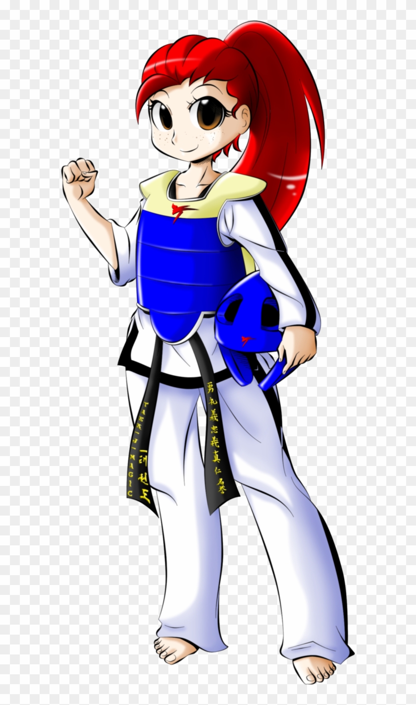 Taekwon-magic, Black Belt, Headgear, Oc, Oc Only, Oc - Cartoon #549298