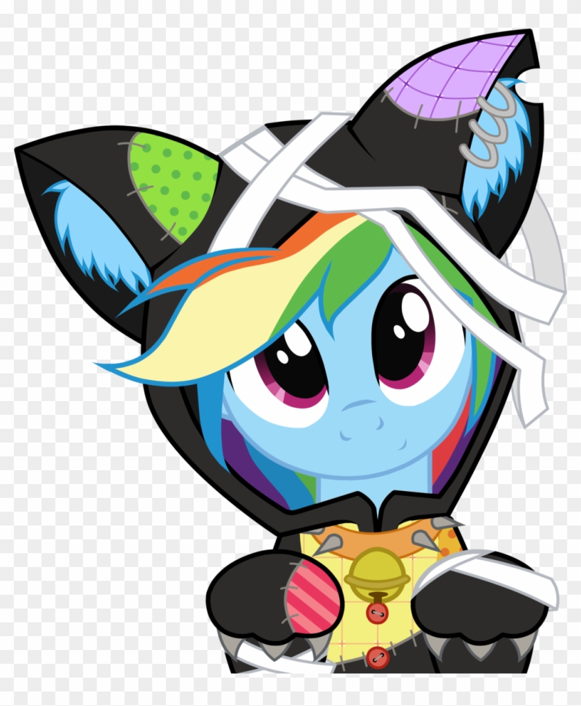 Kitty Rainbow Dash By Longren Kitty Rainbow Dash By - My Little Pony Rainbow Dash Bunny #549305