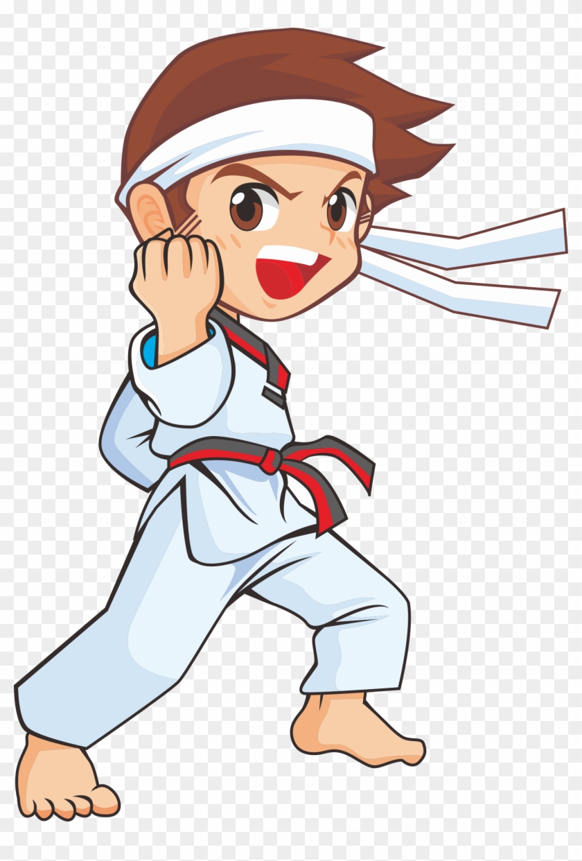 Techniques Drawing Karate Sport - Taekwondo Cartoon Png - Free Transparent  PNG Clipart Images Download
