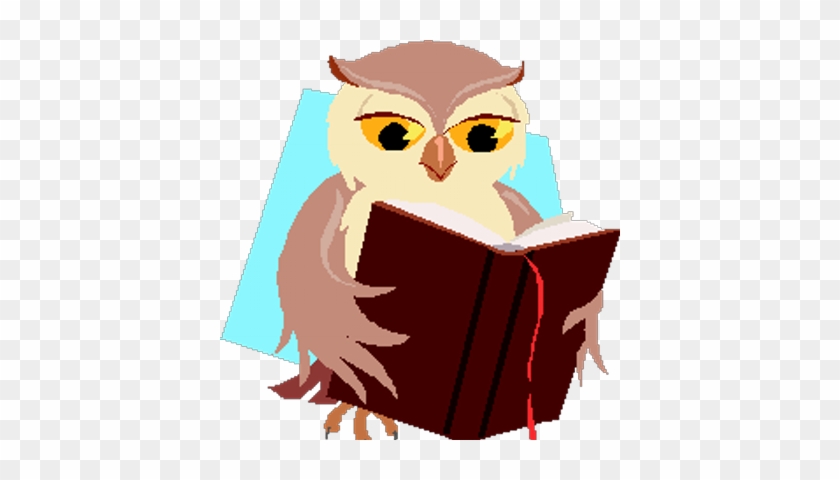 Indian Grove Lrc - Cartoon Owl Reading A Book #549411
