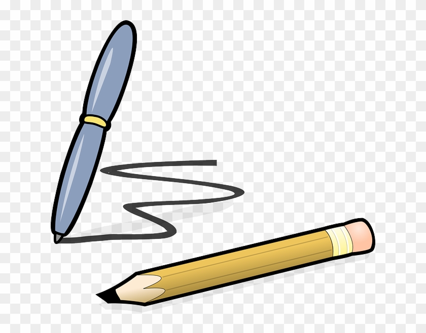 Draft Pen, Pencil, Biro, Office, Writing, Scribble, - Pen And Pencil Clipart #549442