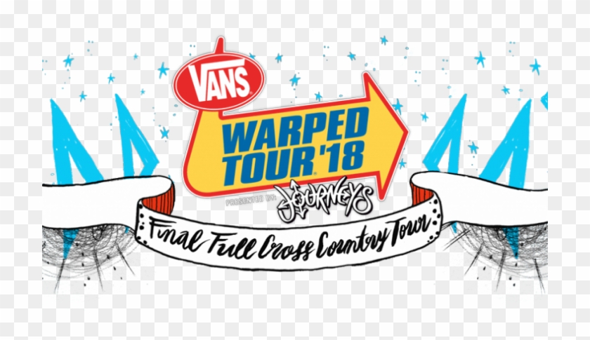 2018 Vans Warped Tour®, Presented By Journeys® Lineup - Vans Warped Tour 2018 Logo #549443