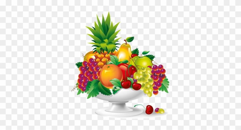 Fruit Plate Vector Art - Fruit Plate Clipart #549546