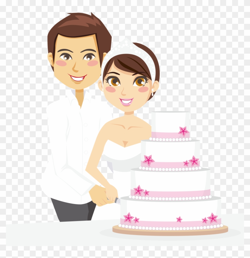新郎新娘切蛋糕 - Wedding Cake #549636