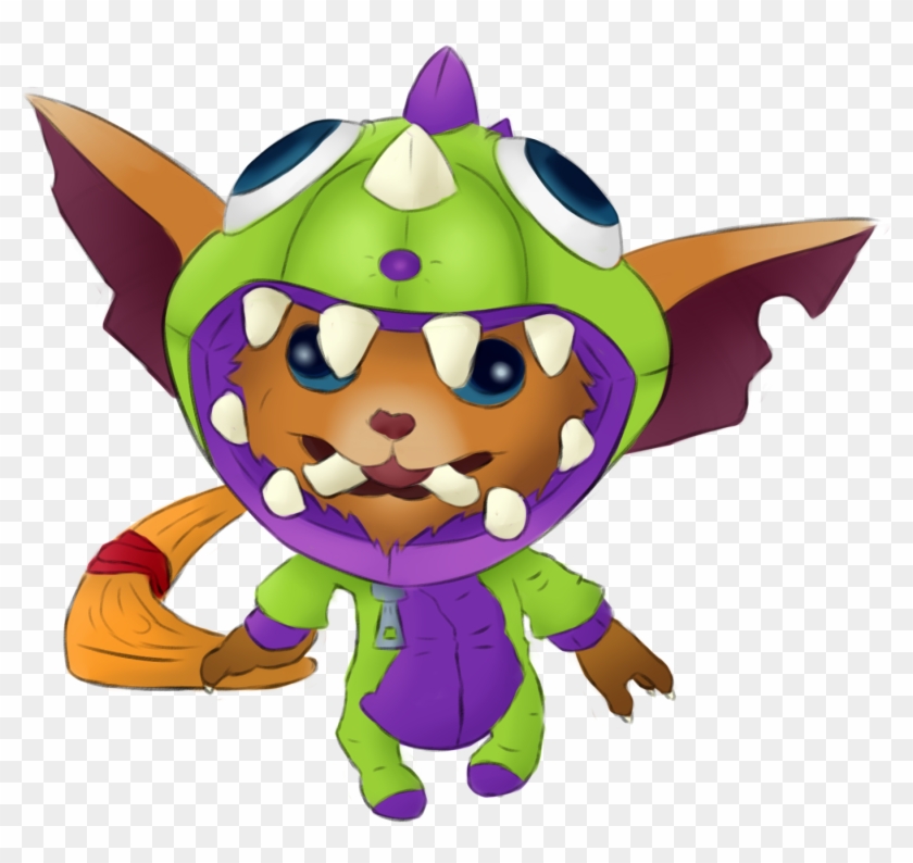 I Thought Gnar From League Was Super Cute So Here's - Draw Dino Gnar #549777
