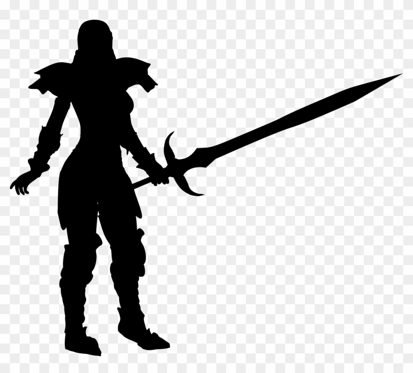 Female Warrior Silhouette Icons Png - Female Warrior Silhouette #550125