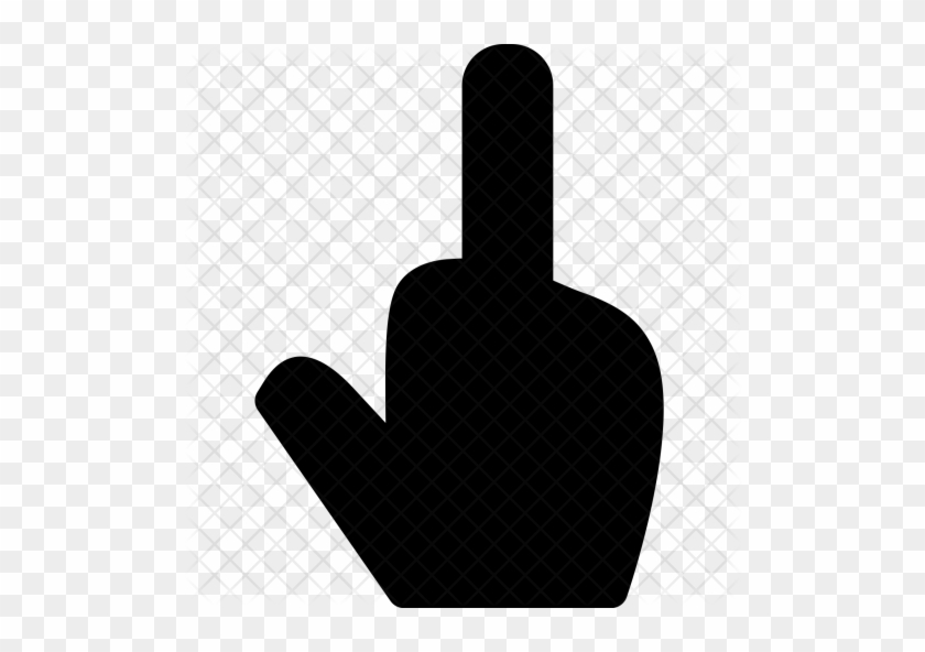Middle, Finger, Hand, Gesture, Touch, Abuse Icon - Middle Finger Silhouette Png #550155