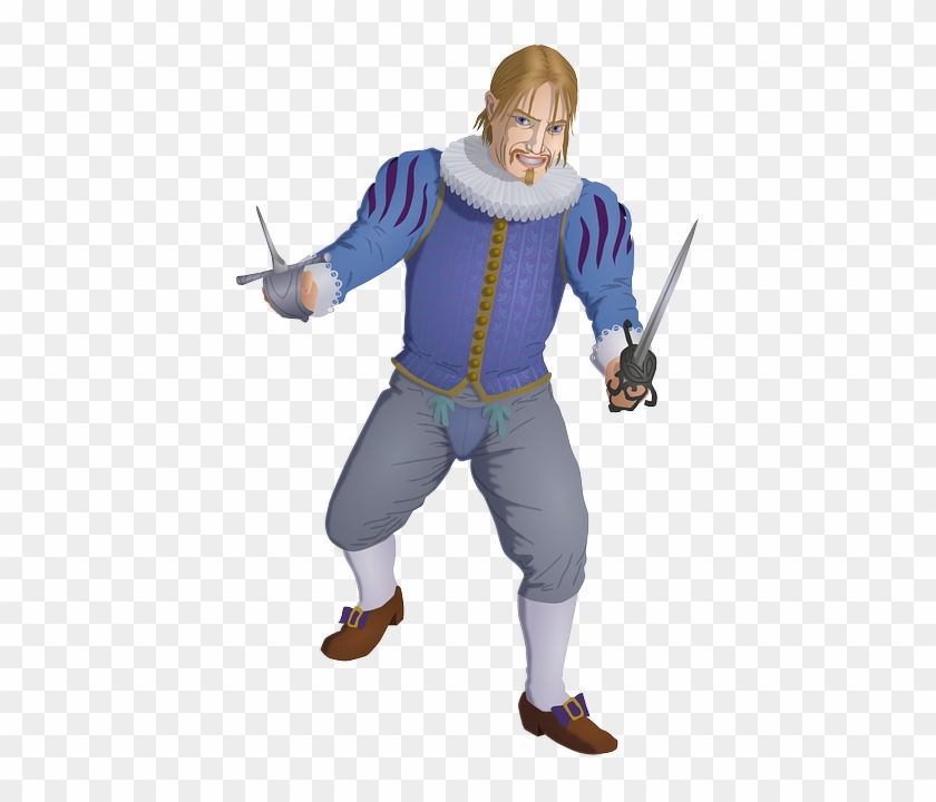 Fencer, Colour, Man, Warrior - Fencing Clipart #550251