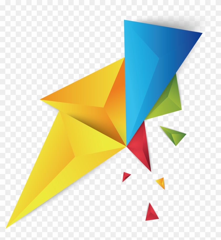 Color Triangle Geometry Shard - Tiangular Color Vector Png #550478