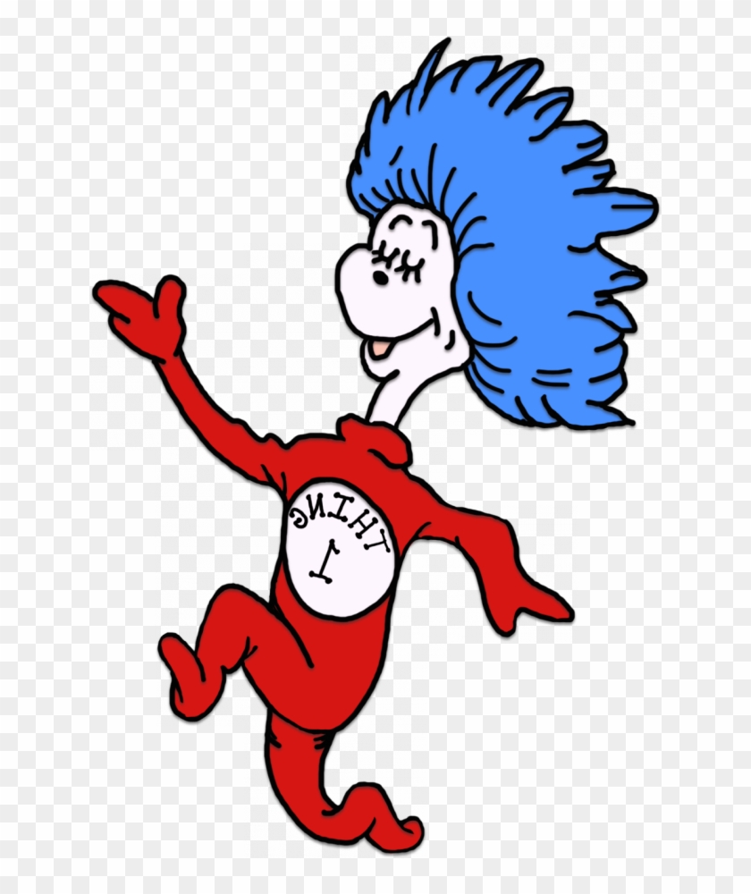 Dr Seuss Cat In The Hat Clip - Thing 1 And Thing 2 Svg File #551008