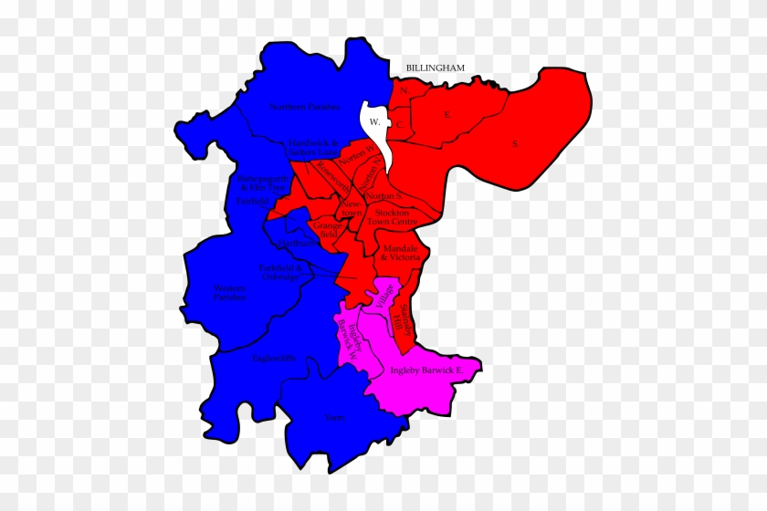 Politically This Is A Safe Labour Ward, But It Is Located - Stockton On Tees Ward Map #551120