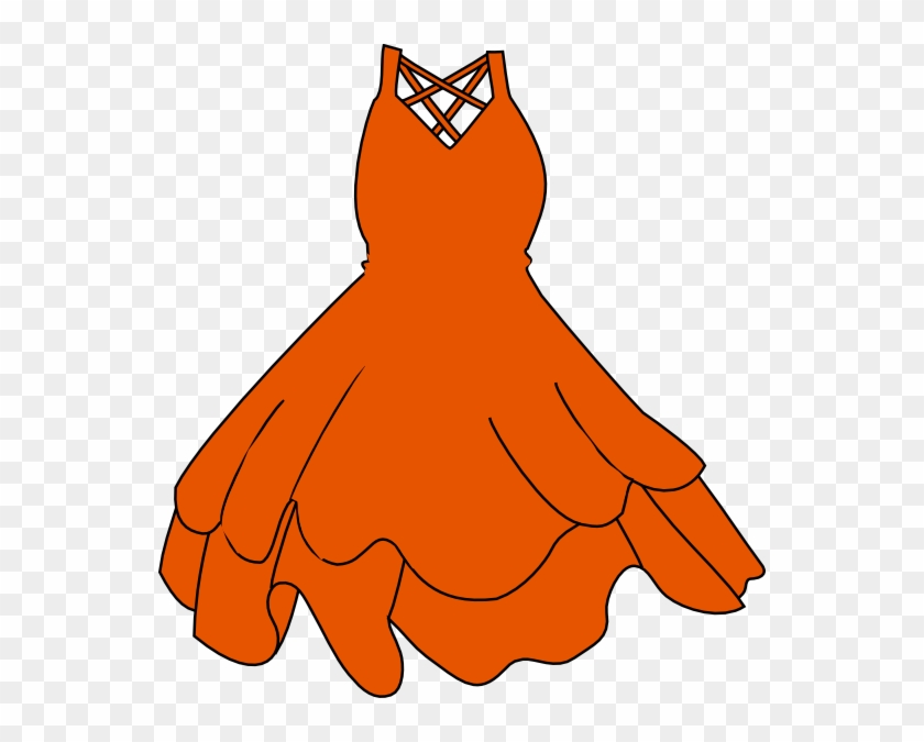 Urnt Orange Dress Clip Art - Dress Clip Art #551139