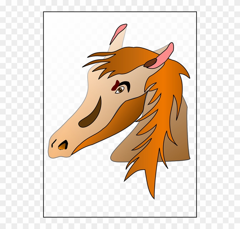 Horse Head Cartoon - Horse Head Cartoon #551322