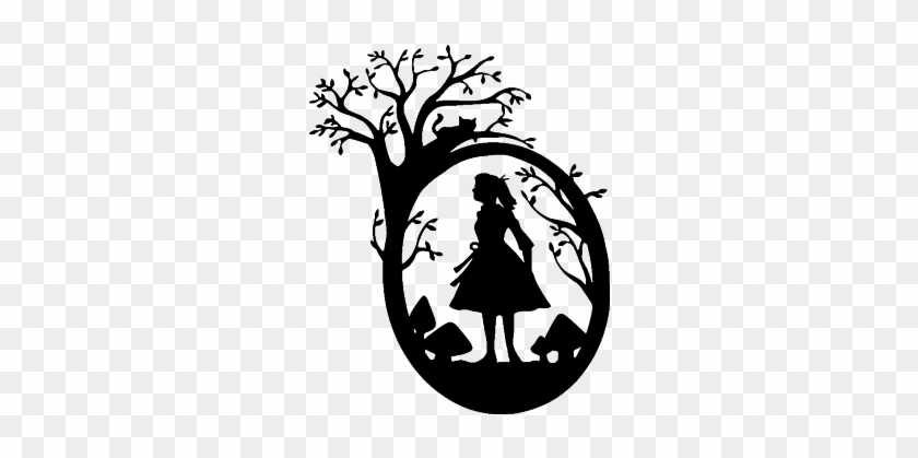 Cor Do Fundo - Alice In Wonderland Black And White #551369