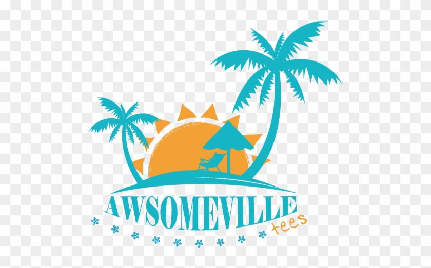 Logo Design Awesomeville Tees - Pillow Cases ,ieason Hot Sale! Summer Beach Sofa Bed #551371