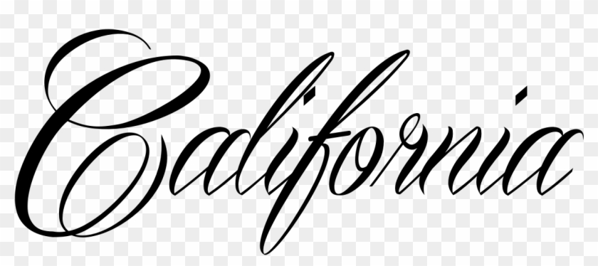 California Tattoo In Mardian Font- Maybe Add A Palm - California Script Tattoo Font #551378