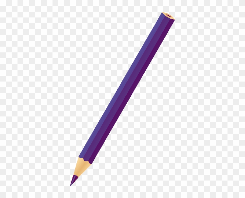 Color Pencil Purple Vector Icon - Writing #551640