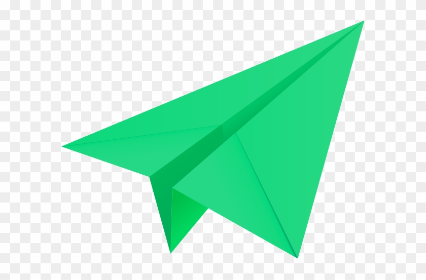 Green Paper Plane Png #551738