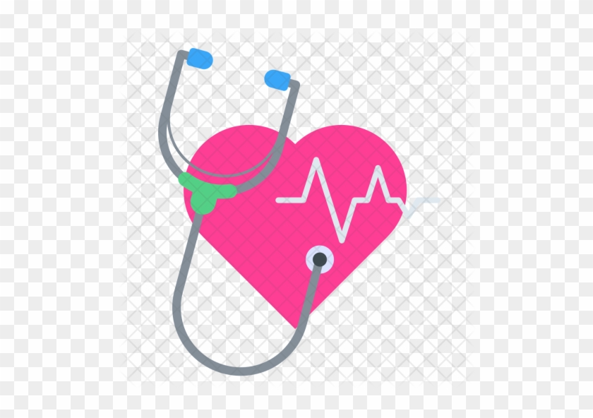 Heartbeat, Pulse, Stethoscope, Checkup, Medical, Care, - Medical Check Up Icon #551886