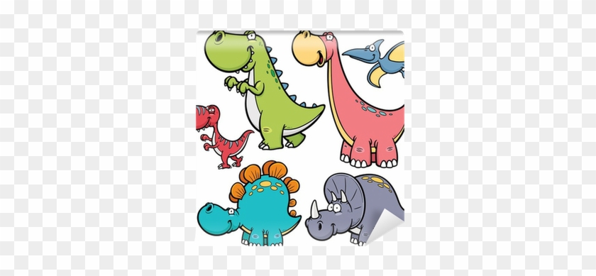Vector Illustration Of Dinosaurs Cartoon Characters - Dinosaur Cartoon Design #551904