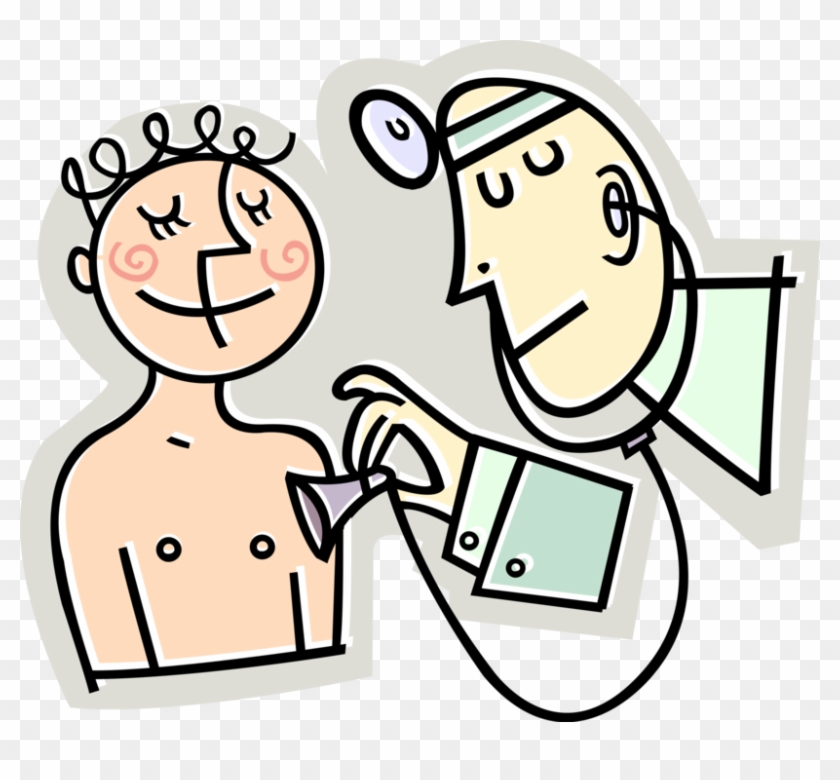 Vector Illustration Of Health Care Professional Doctor - Physical Exam Clipart #552006