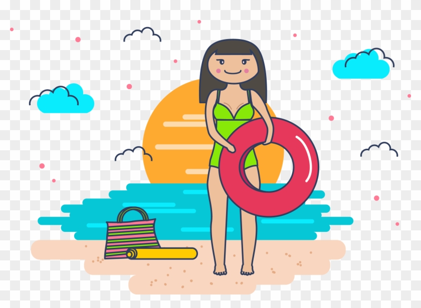 Euclidean Vector Swimming Illustration - Euclidean Vector Swimming Illustration #552201