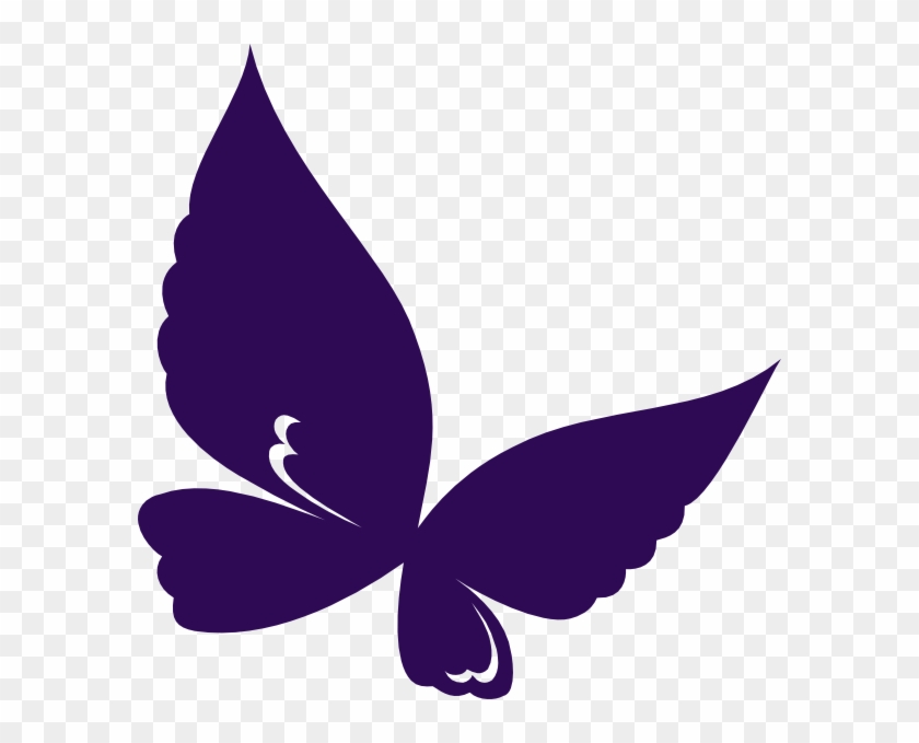 Dark Purple Butterfly Clip Art At Clker - Dark Purple Butterfly Png #552355
