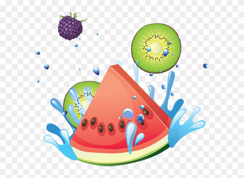 Watermelon Splash Clip Art - Watermelon Splash Clip Art #552489