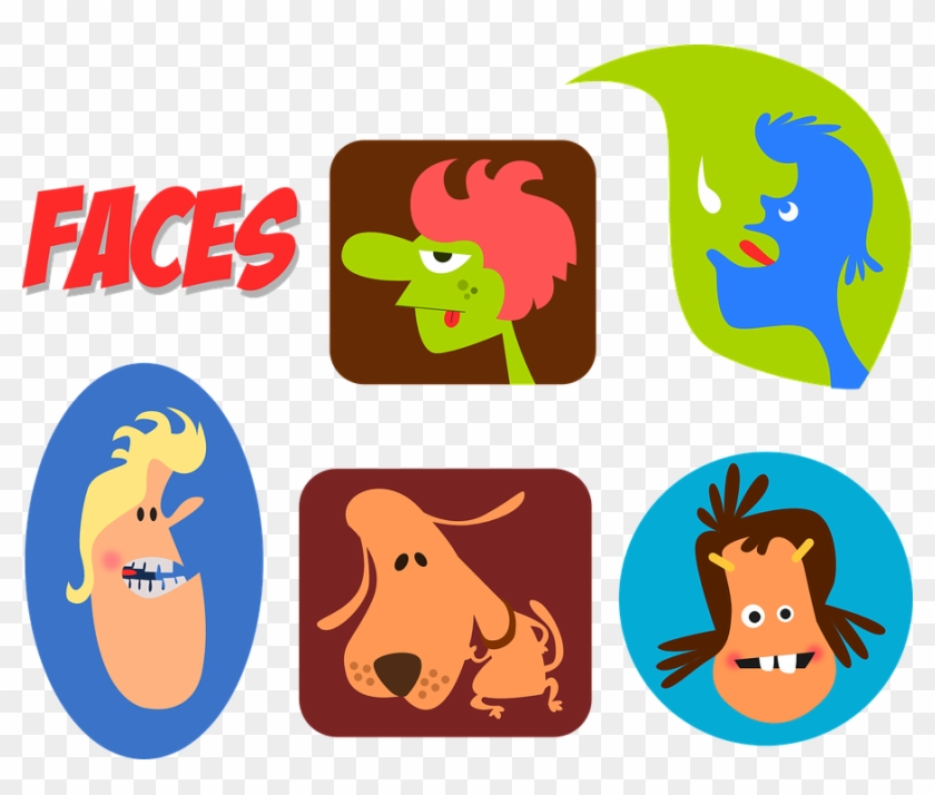 Cartoon People Faces - Clip Art #552515