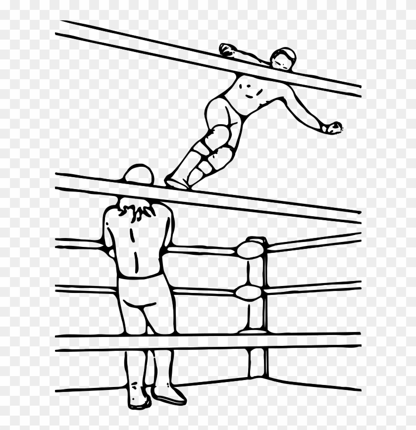 Free Pro Wrestling Super Dropkick - Pro Wrestling Clipart #552601