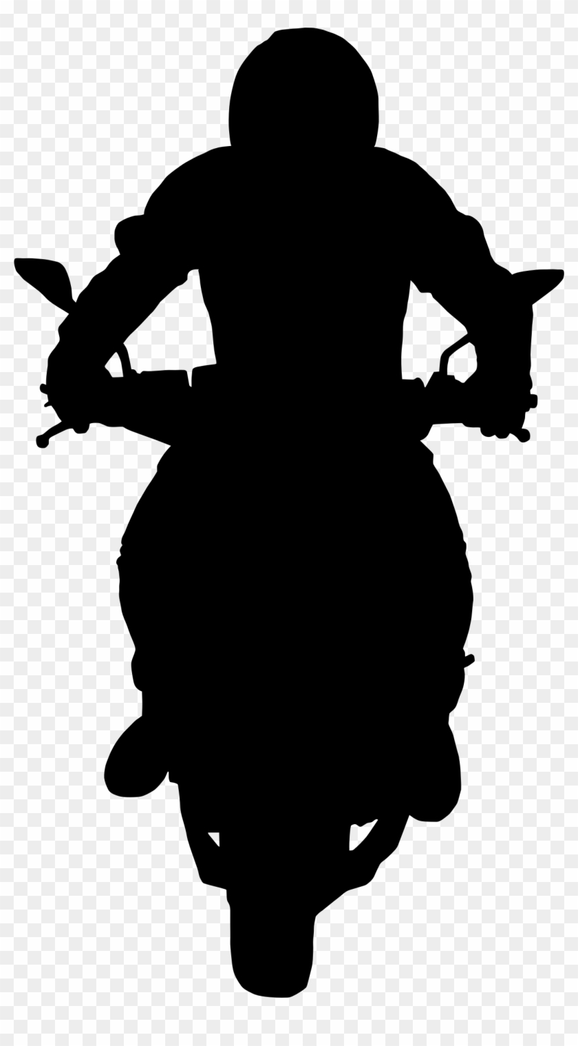 Silhouette Of A Motorcycle Clipart - Motorcycle Rider Silhouette Png #552971