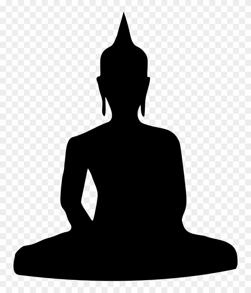 This Free Clip Arts Design Of Sitting Buddha Silhouette - Buddha Silhouette #552983